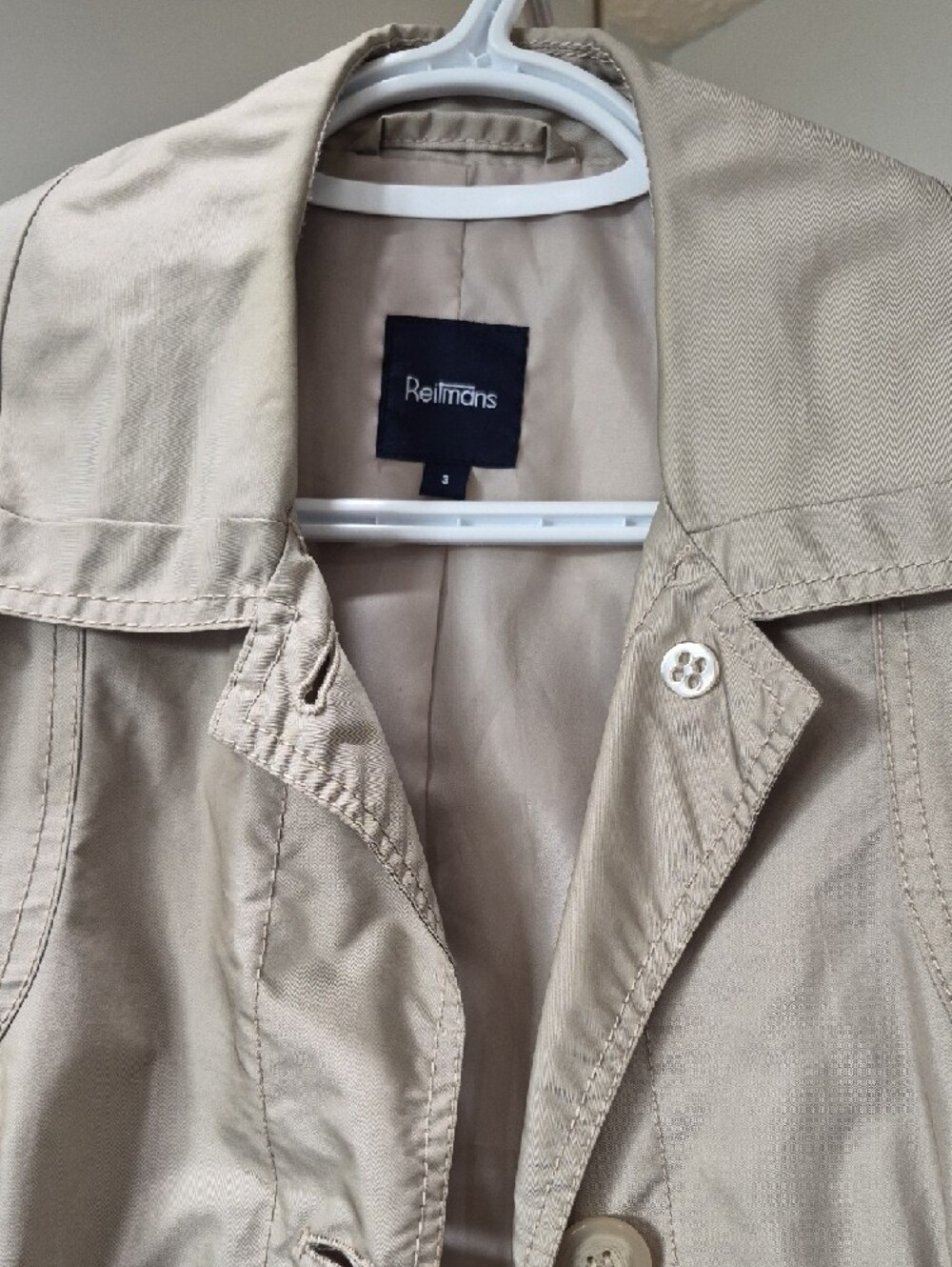 Reitmans Beige Trench Coat with Waist Tie - Picture 2 of 13